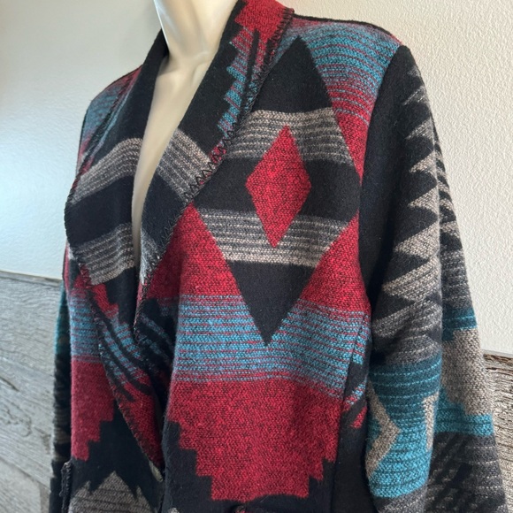 Rhonda Stark southwest aztec wool-blend blazer size small (B1) - Picture 3 of 9